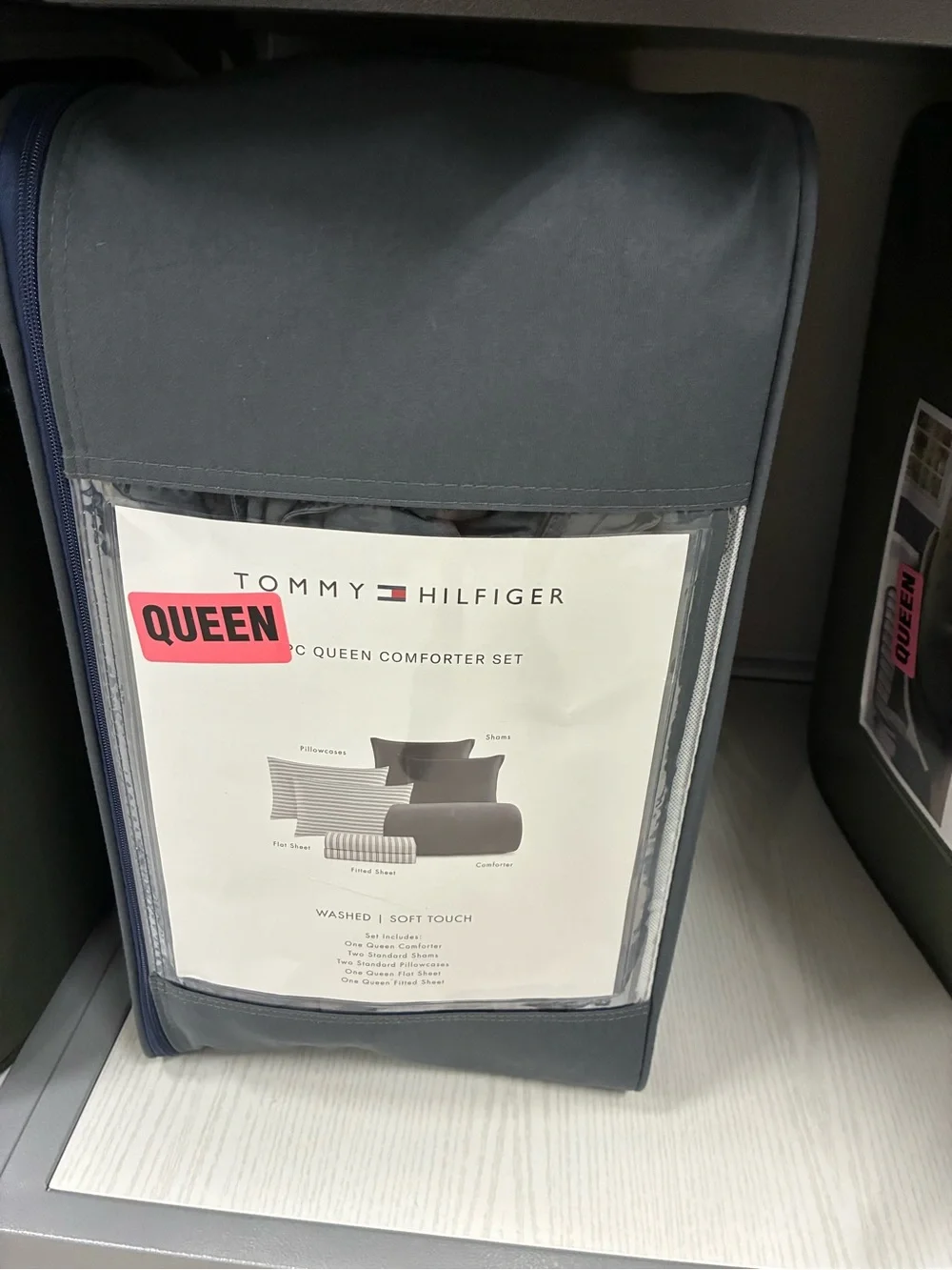 Tommy Hilfiger Queen Comforter Set - Charcoal